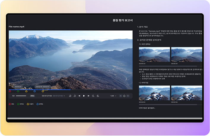 프레임 단위 영상 품질 검수 시스템